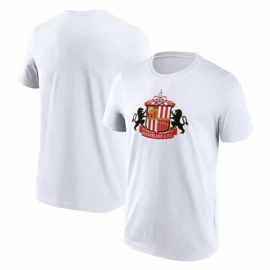 Мъжка Риза Sunderland Afc Essential Logo T-Shirt Mens Бяло Футболни отбори и стоки