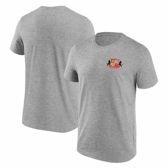 Мъжка Риза Sunderland Afc Small Crest T-Shirt Mens Сиво Футболни отбори и стоки