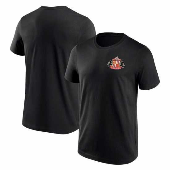 Мъжка Риза Sunderland Afc Small Crest T-Shirt Mens Черно Футболни отбори и стоки