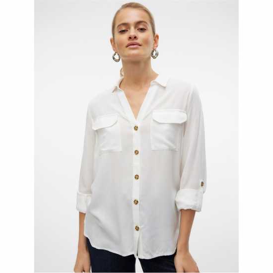 Vero Moda Bumpy L/s Shirt Ld00 Снежана Бяла 