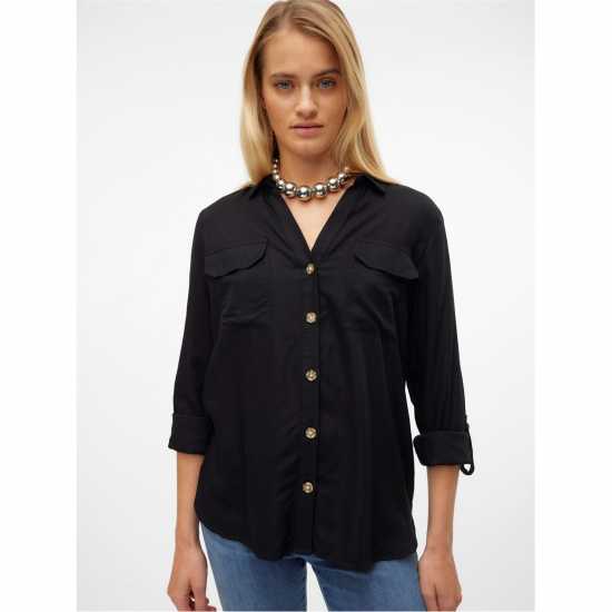 Vero Moda Bumpy L/s Shirt Ld00 Черно 