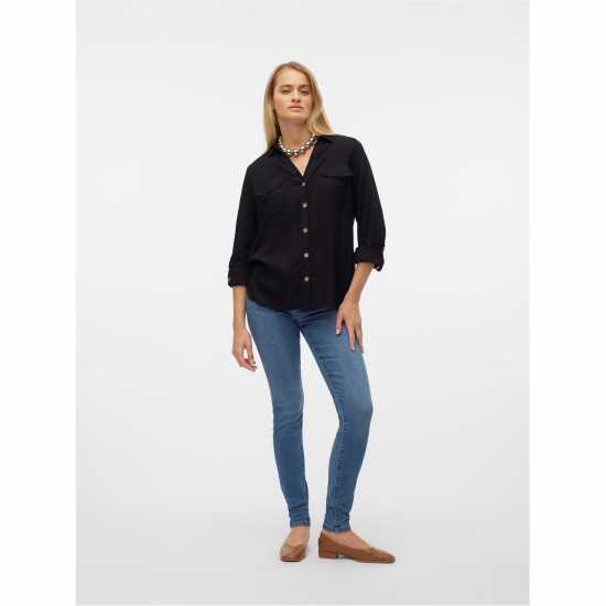 Vero Moda Bumpy L/s Shirt Ld00 Черно 