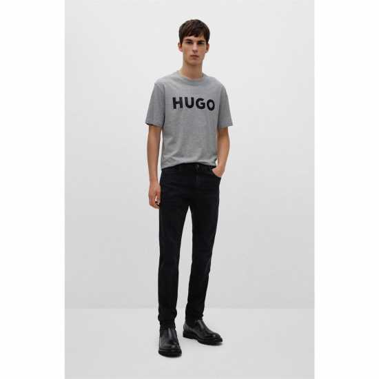 Hugo Тениска Dulivio T Shirt Сиво/Черно 062 Мъжки ризи