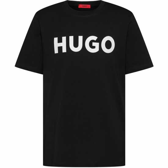 Hugo Тениска Dulivio T Shirt Черно/Бяло 002 Мъжки ризи