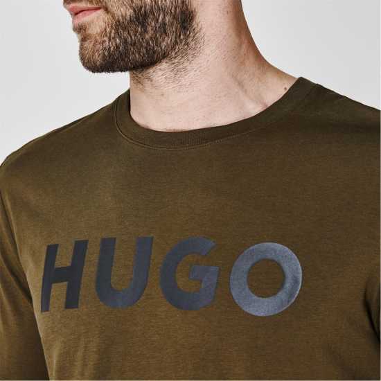 Hugo Тениска Dulivio T Shirt Хаки 304 Мъжки ризи