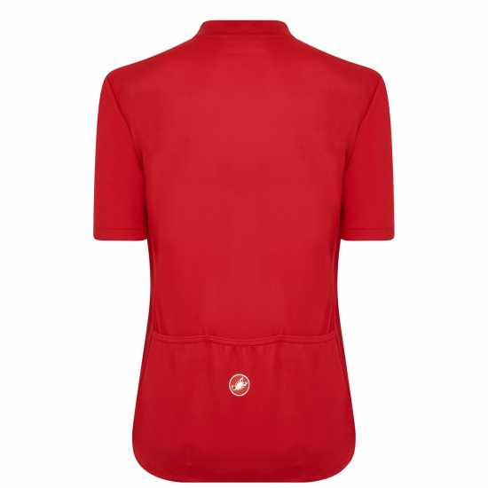 Castelli Anima 3 Short Sleeve Jersey Women's Червено/ Черно Облекло за колоездене