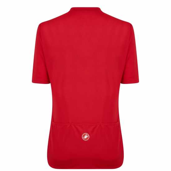 Castelli Anima 3 Short Sleeve Jersey Women's Червено/ Черно Облекло за колоездене