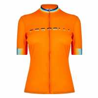 Castelli Gradient Short Sleeve Jersey Women's Поп Оранжево Облекло за колоездене