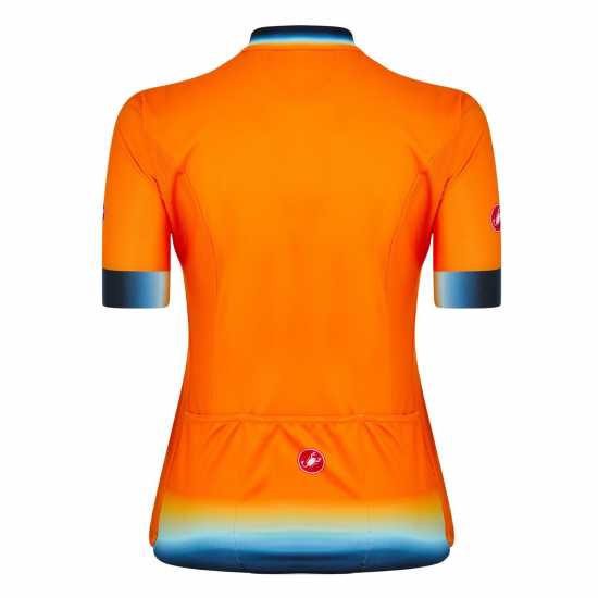 Castelli Gradient Short Sleeve Jersey Women's Поп Оранжево Облекло за колоездене