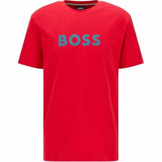 Hugo Boss Boss Logo Print T-Shirt Ярко червено 629 Мъжки ризи