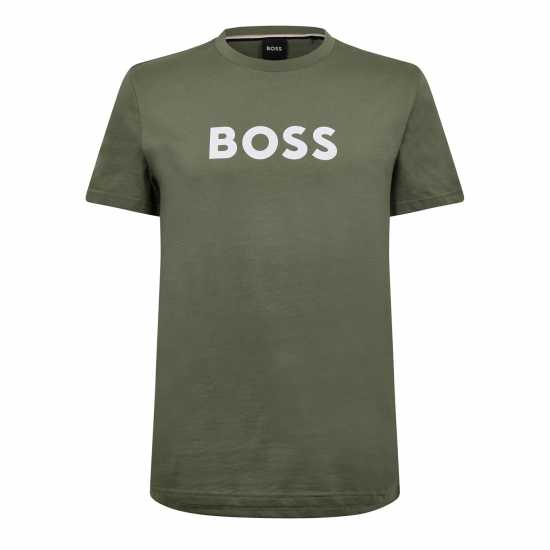 Hugo Boss Boss Logo Print T-Shirt Sage 250 Мъжки ризи