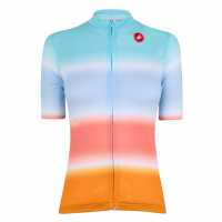 Castelli Dolce Jersey Небесно оранжево Облекло за колоездене