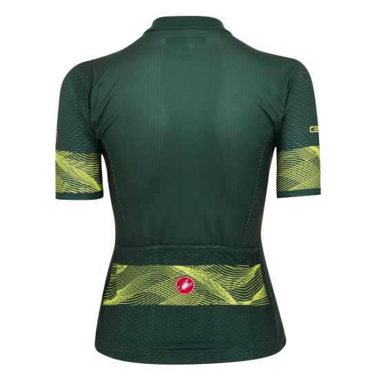 Castelli Fenice Short Sleeve Jersey Women's Зелено Облекло за колоездене