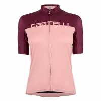 Castelli Velocissima Short Sleeve Jersey Women's Розово Облекло за колоездене