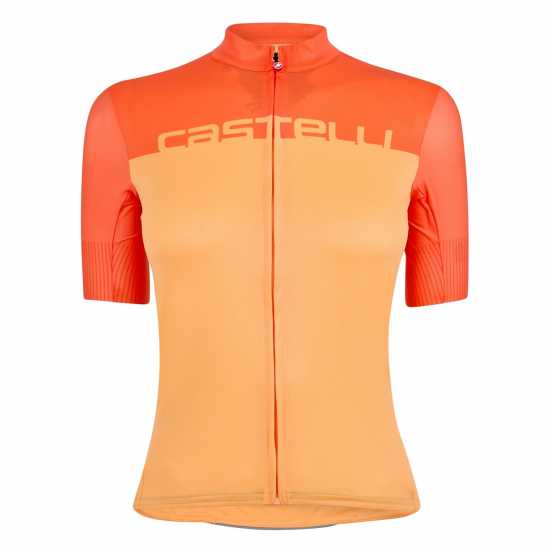 Castelli Velocissima Jersey Оранжево Облекло за колоездене