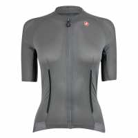 Castelli Endurance Short Sleeve Jersey Womens Гънметал Облекло за колоездене