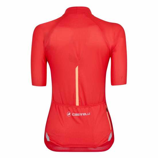 Castelli Endurance Short Sleeve Jersey Womens Хибискус Облекло за колоездене