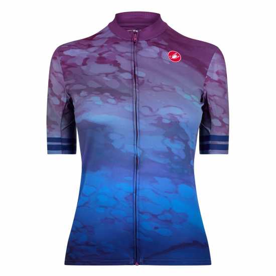 Castelli Marmo Short Sleeve Jersey Womens Аметист Облекло за колоездене