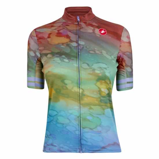 Castelli Marmo Short Sleeve Jersey Womens Фиолетова мъгла Облекло за колоездене