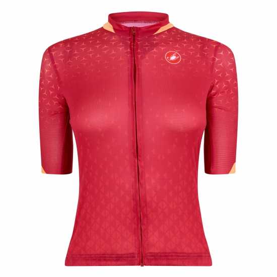 Castelli Pezzi Short Sleeve Jersey Women's Персийско червено Облекло за колоездене