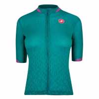 Castelli Pezzi Short Sleeve Jersey Women's Кетцал Зелено Облекло за колоездене