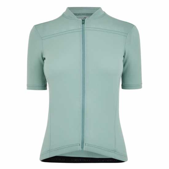 Castelli Anima 4 Short Sleeve Jersey Women's Защитно зелено Облекло за колоездене