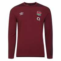 Umbro Eng Pre Tee Ls Sn99 Tibtn Red/Znfdl 