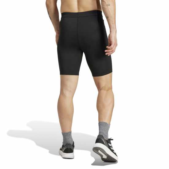 Adidas Къс Мъжки Клин Adizero Running Short Tights Mens Черно Атлетика