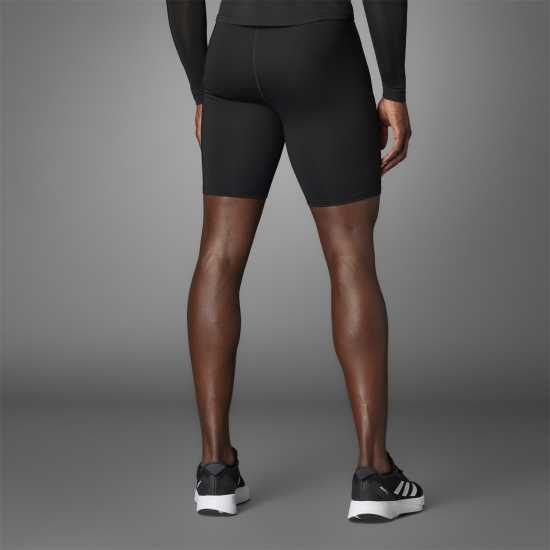 Adidas Къс Мъжки Клин Adizero Running Short Tights Mens Черно Атлетика