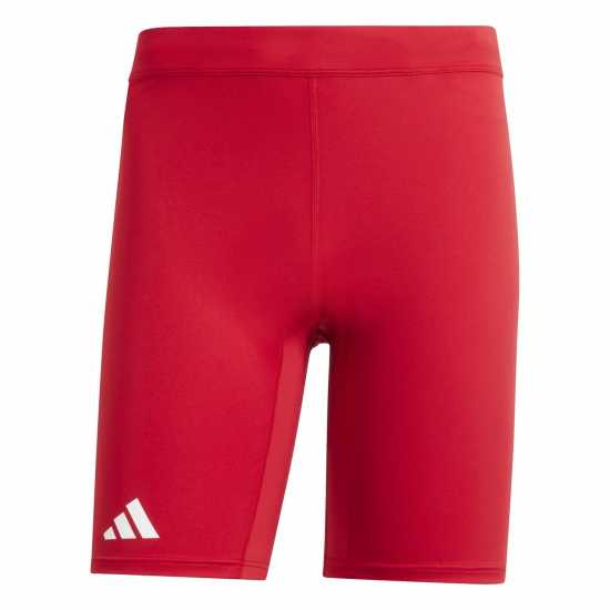 Adidas Къс Мъжки Клин Adizero Running Short Tights Mens Отбор Сила Червено Атлетика