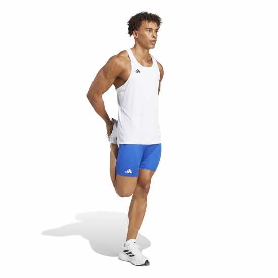 Adidas Къс Мъжки Клин Adizero Running Short Tights Mens Команда Царско Синьо Атлетика