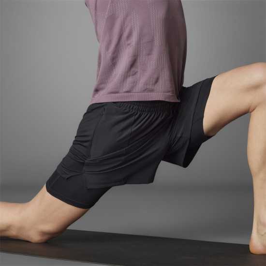 Adidas Мъжки Шорти Designed For Training Yoga 2-In-1 Shorts Mens  