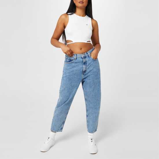 Tommy Jeans Ultra High Rise Tapered Mom Jeans Деним светло 