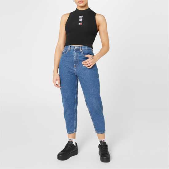 Tommy Jeans Ultra High Rise Tapered Mom Jeans Деним среден 