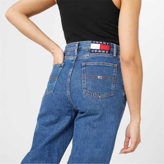 Tommy Jeans Ultra High Rise Tapered Mom Jeans Деним среден 