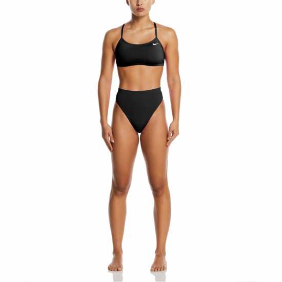 Nike High Waisted Bikini Bottom Womens Black/White Дамско облекло плюс размер