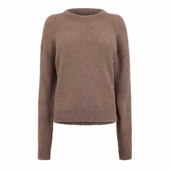 Jack Wills Wide Neck Jumper Ld44 Моха 