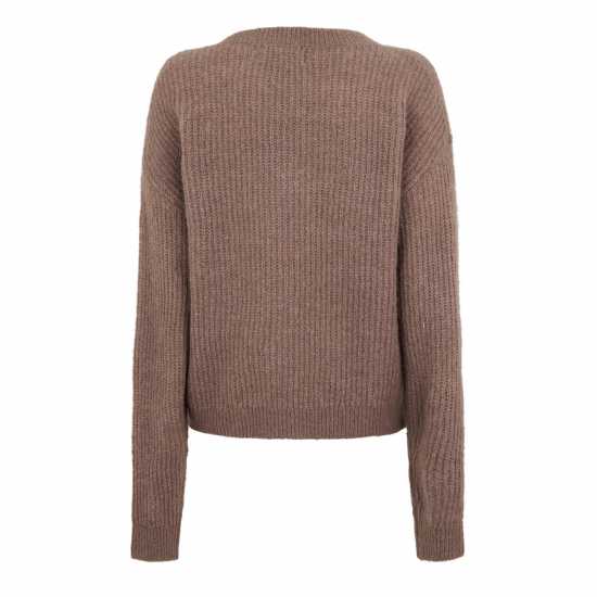 Jack Wills Wide Neck Jumper Ld44 Моха 