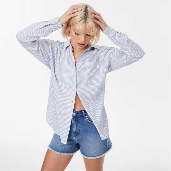 Jack Wills Linen Blend Overshirt  Дамски ризи и тениски