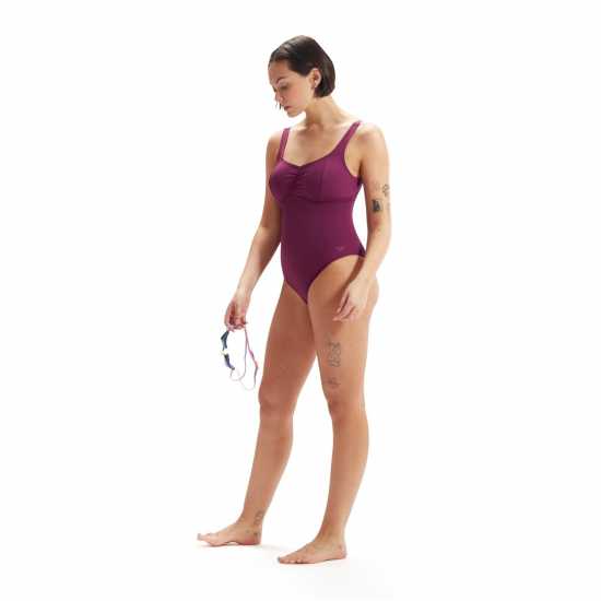 Speedo Aqanite Shape Womens Лилаво Дамски бански