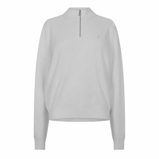 Jack Wills Quarter Zp Knit Jumpr Ld44 Винтажно бяло 