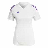 Adidas Tiro 23 Pro Goalkeeper Jersey C Бяло / Активно Лилаво Вратарски ръкавици и облекло