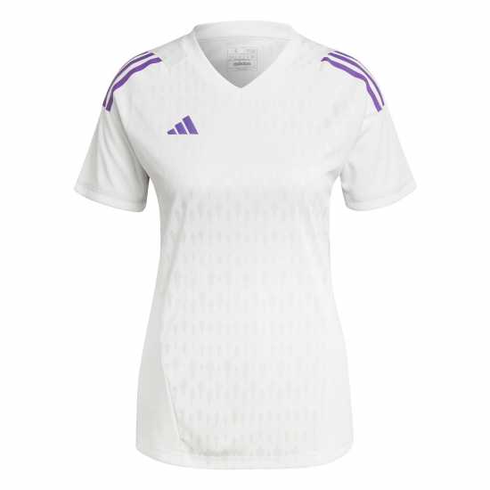 Adidas Tiro 23 Pro Goalkeeper Jersey C Бяло / Активно Лилаво Вратарски ръкавици и облекло