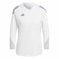 Adidas Tiro Pro Goalkeeper Shirt 2023 Womens C Бяло / Активно Лилаво Вратарски ръкавици и облекло