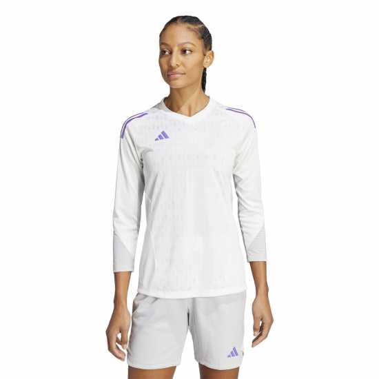 Adidas Tiro Pro Goalkeeper Shirt 2023 Womens C Бяло / Активно Лилаво Вратарски ръкавици и облекло