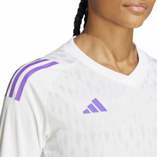 Adidas Tiro Pro Goalkeeper Shirt 2023 Womens C Бяло / Активно Лилаво Вратарски ръкавици и облекло