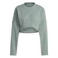 Adidas Yoga Studio Crop Sweatshirt Womens Top  Дамско облекло плюс размер