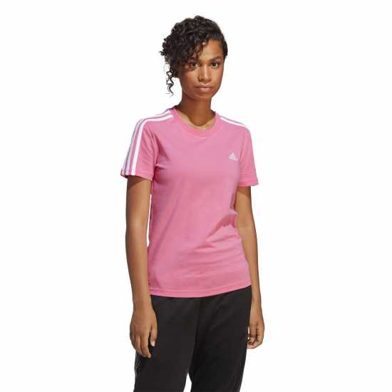 Adidas Loungewear Essentials Slim 3-Stripes T-Shirt Women Womens  Дамски тениски и фланелки