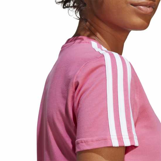 Adidas Loungewear Essentials Slim 3-Stripes T-Shirt Women Womens  Дамски тениски и фланелки