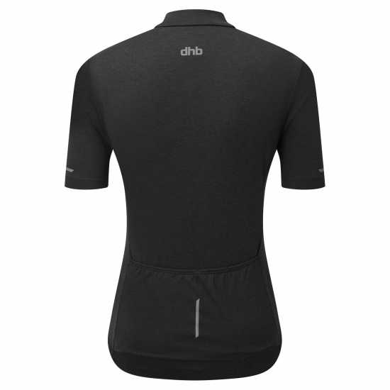 Dhb Women's quarter Zip Short Sleeve Jersey 2.0 Черно Облекло за колоездене